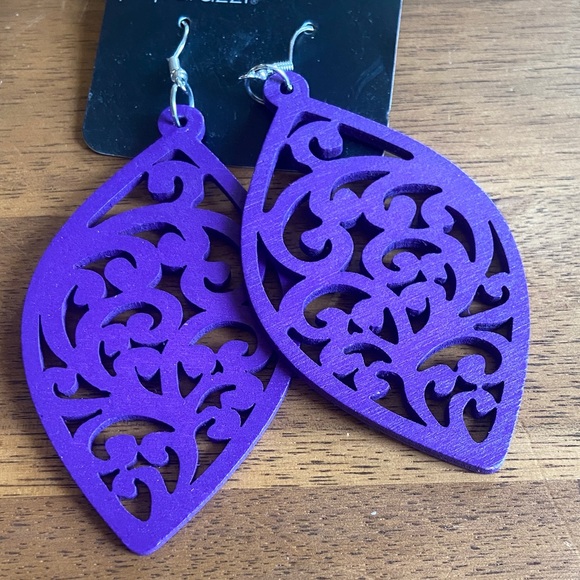 Colorful Paparazzi Earrings Set - Pink, Purple, Brown - Picture 2 of 5